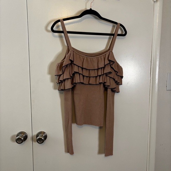 Forever 21 Pink Ruffled Tie Front Tank Top - Picture 3 of 9